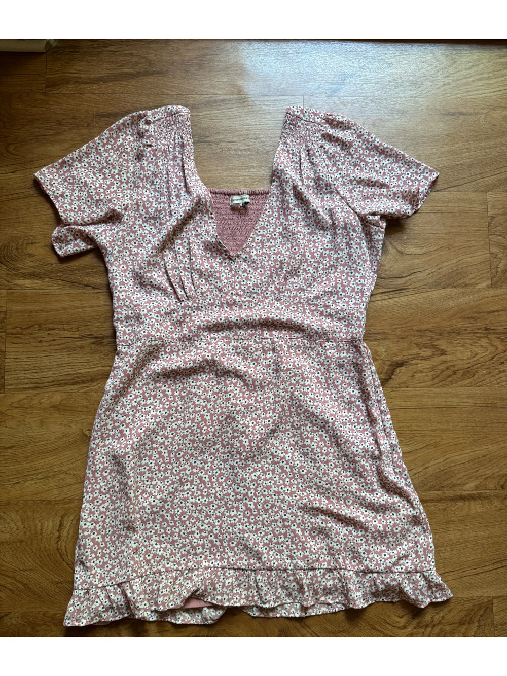 Abercrombie and Fitch Pink Floral Midi Dress